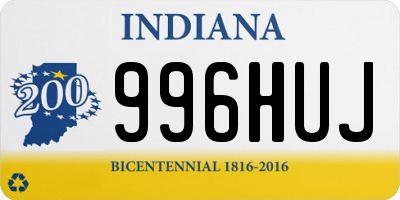 IN license plate 996HUJ