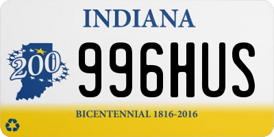 IN license plate 996HUS