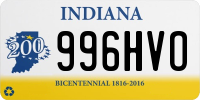 IN license plate 996HVO