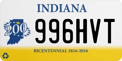 IN license plate 996HVT