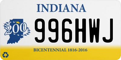 IN license plate 996HWJ