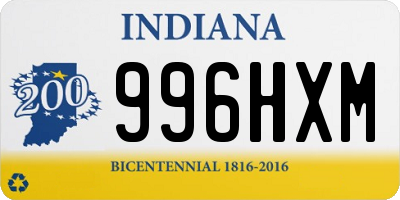 IN license plate 996HXM