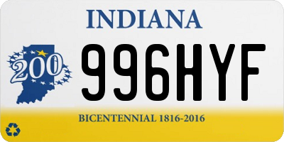 IN license plate 996HYF