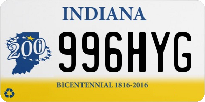 IN license plate 996HYG