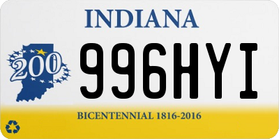 IN license plate 996HYI