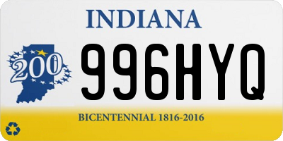 IN license plate 996HYQ