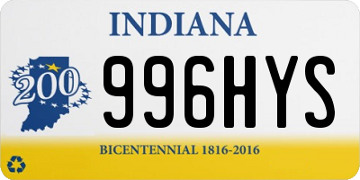 IN license plate 996HYS