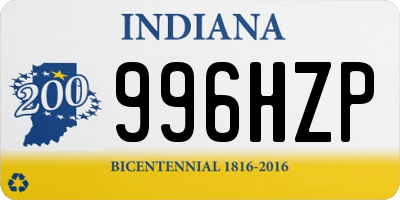 IN license plate 996HZP