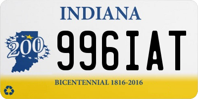 IN license plate 996IAT