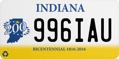 IN license plate 996IAU