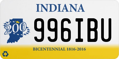 IN license plate 996IBU