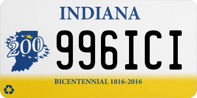 IN license plate 996ICI