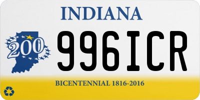 IN license plate 996ICR