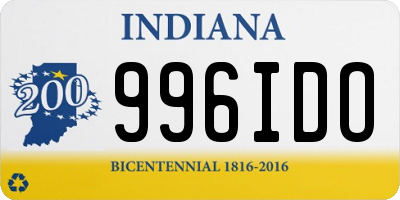 IN license plate 996IDO