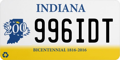 IN license plate 996IDT