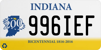 IN license plate 996IEF