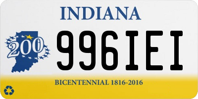 IN license plate 996IEI