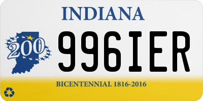 IN license plate 996IER