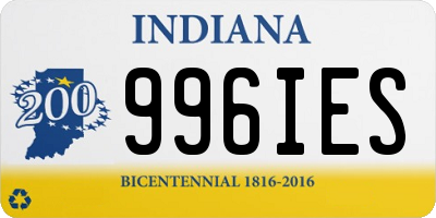 IN license plate 996IES