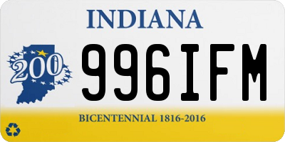 IN license plate 996IFM