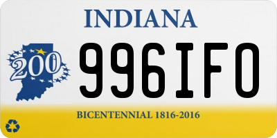 IN license plate 996IFO