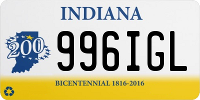 IN license plate 996IGL