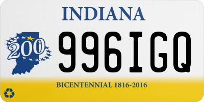 IN license plate 996IGQ