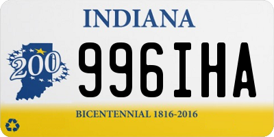 IN license plate 996IHA