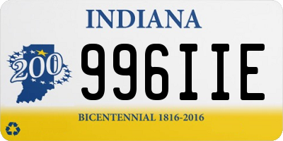 IN license plate 996IIE