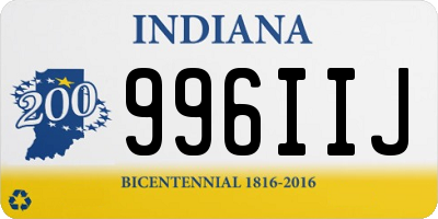 IN license plate 996IIJ