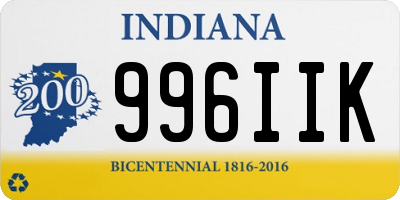 IN license plate 996IIK