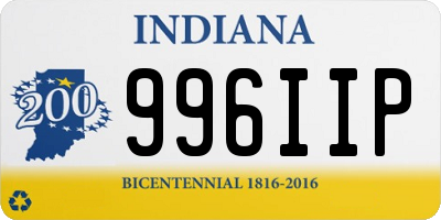 IN license plate 996IIP