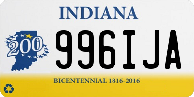 IN license plate 996IJA