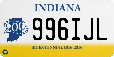 IN license plate 996IJL