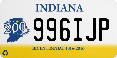 IN license plate 996IJP