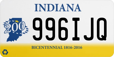 IN license plate 996IJQ