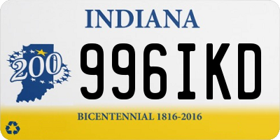 IN license plate 996IKD