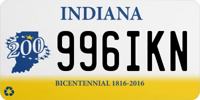 IN license plate 996IKN