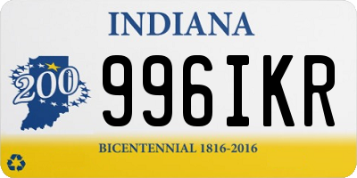 IN license plate 996IKR