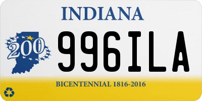 IN license plate 996ILA