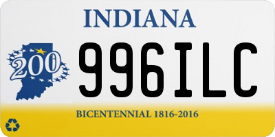 IN license plate 996ILC