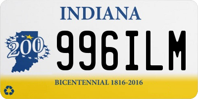 IN license plate 996ILM