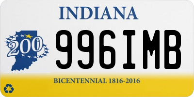 IN license plate 996IMB