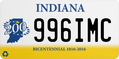 IN license plate 996IMC