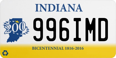 IN license plate 996IMD