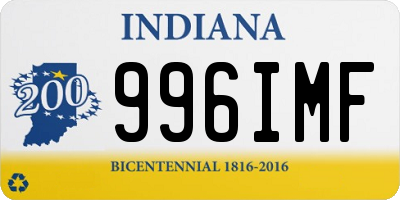 IN license plate 996IMF
