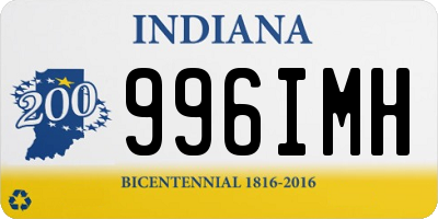 IN license plate 996IMH