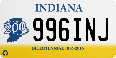 IN license plate 996INJ