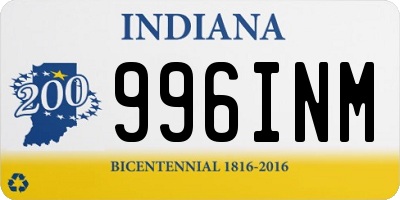 IN license plate 996INM