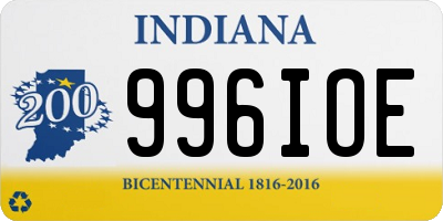 IN license plate 996IOE